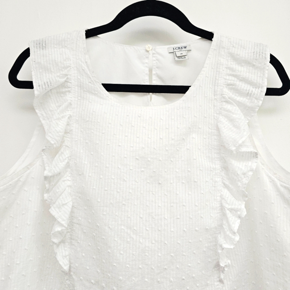 J.Crew Ruffled Sleeveless Top - Picture 2 of 6